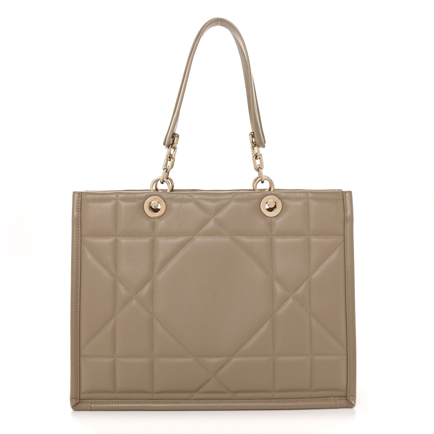 Dior Calfskin Archicannage Medium Essential Tote Beige