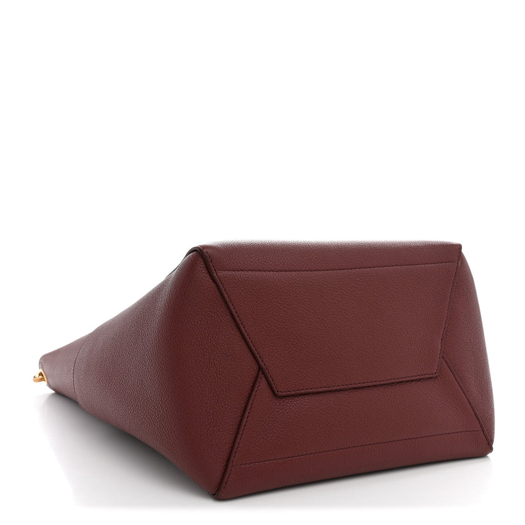 Celine Soft Grained Calfskin Sangle Bucket Bag Light Burgundy