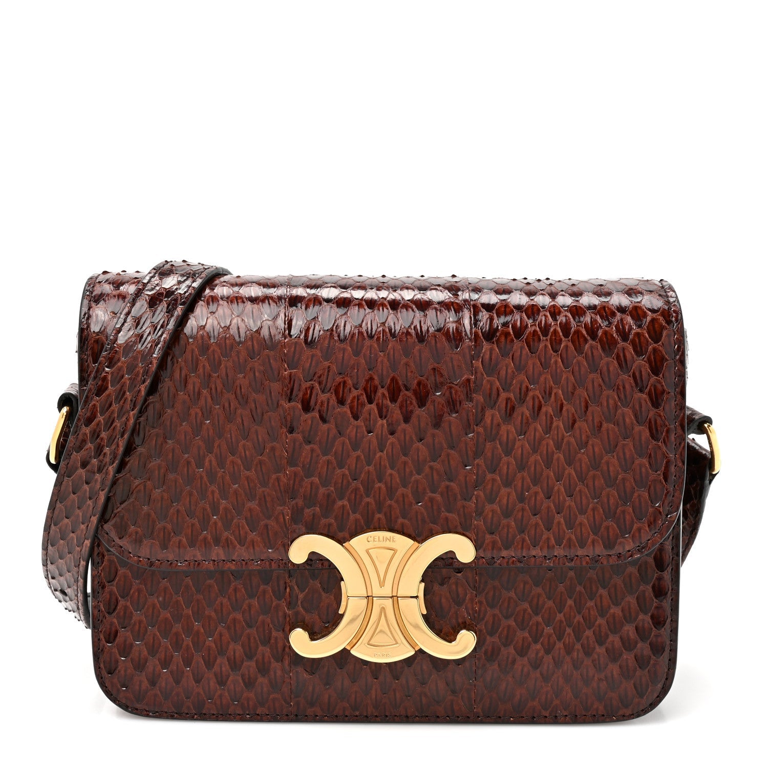 Celine Watersnake Teen Triomphe Brown