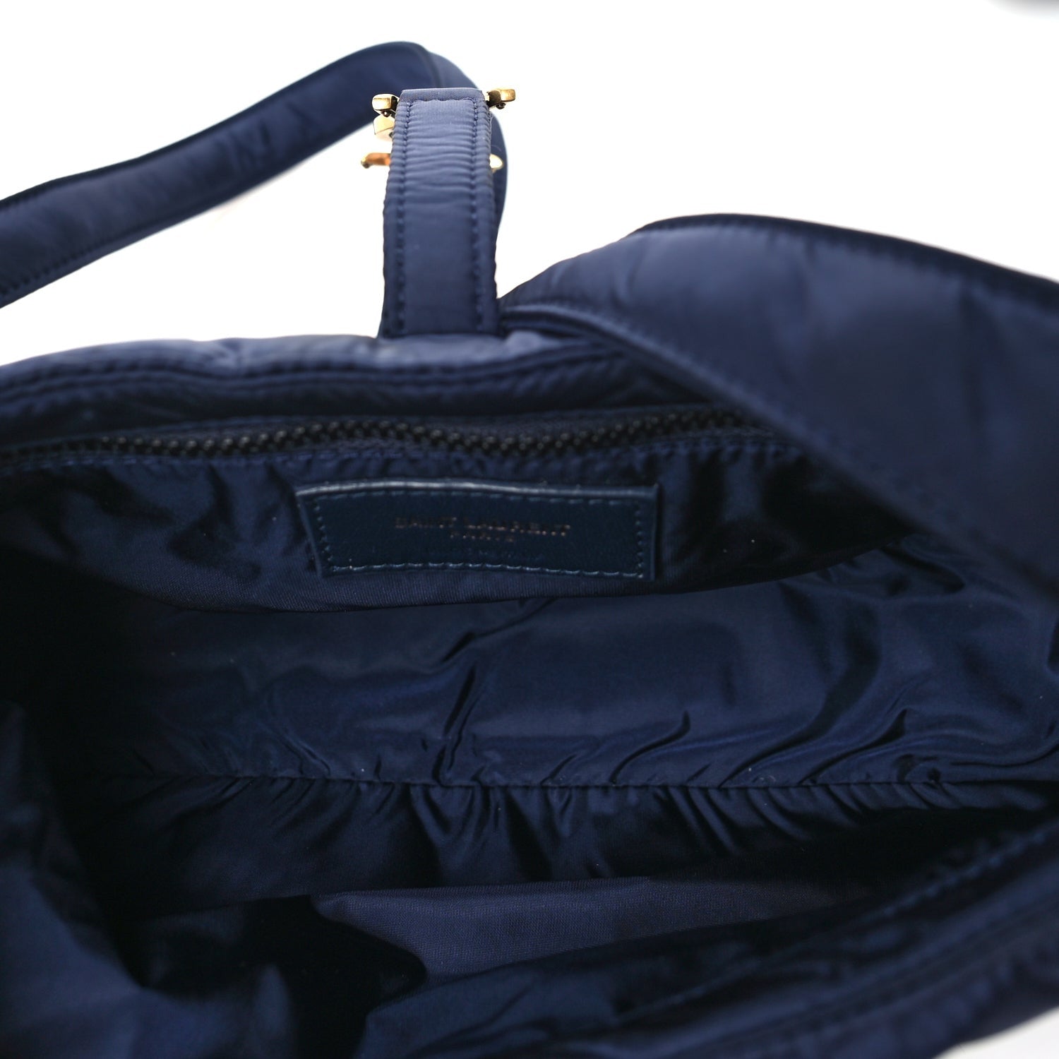 Saint Laurent Econyl Nylon Le 5 A 7 Hobo Navy
