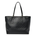 Gucci GG Calfskin Embossed Emblem Large Tote Bag Black