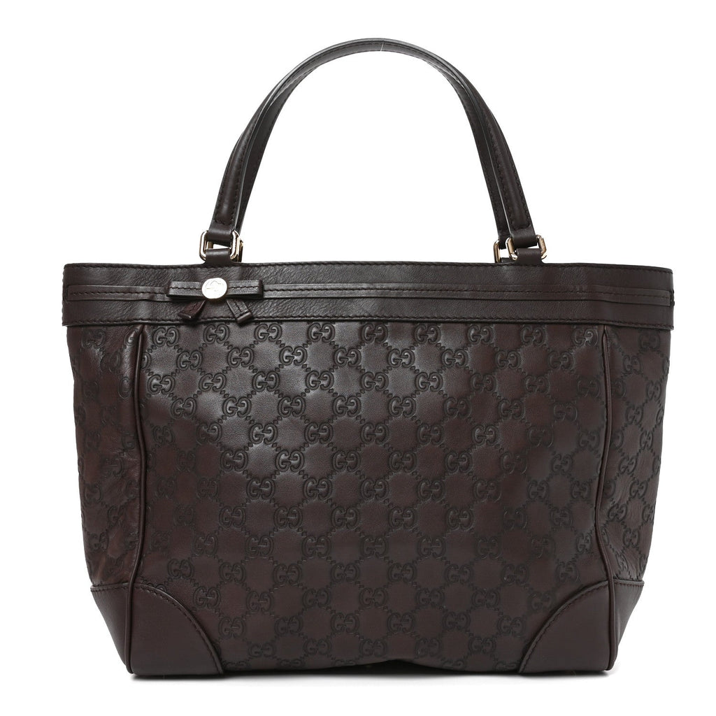 Gucci Guccissima Medium Mayfair Tote Dark Brown