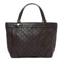 Gucci Guccissima Medium Mayfair Tote Dark Brown