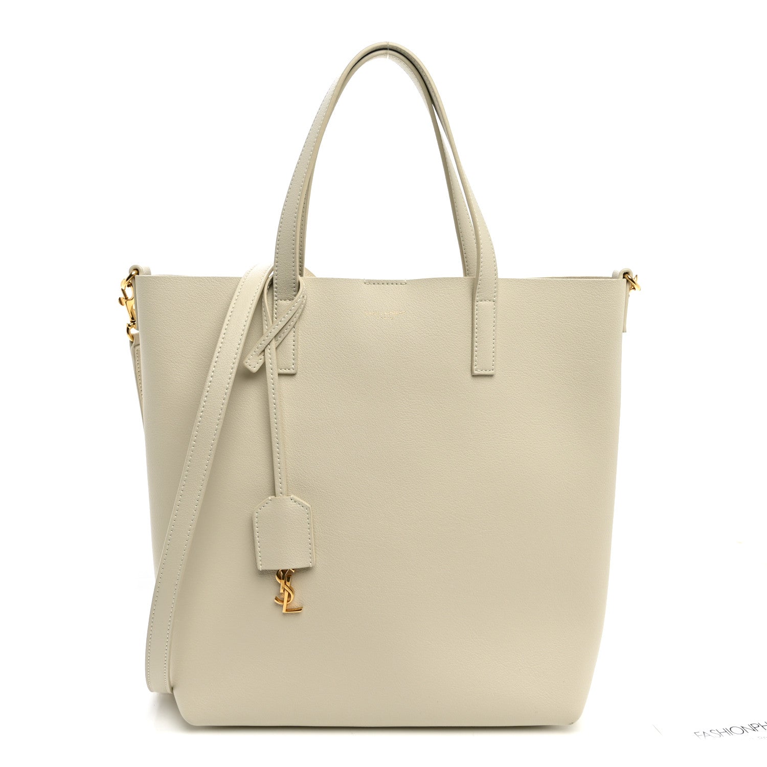 Saint Laurent Calfskin Toy Shopping Tote Crema Soft