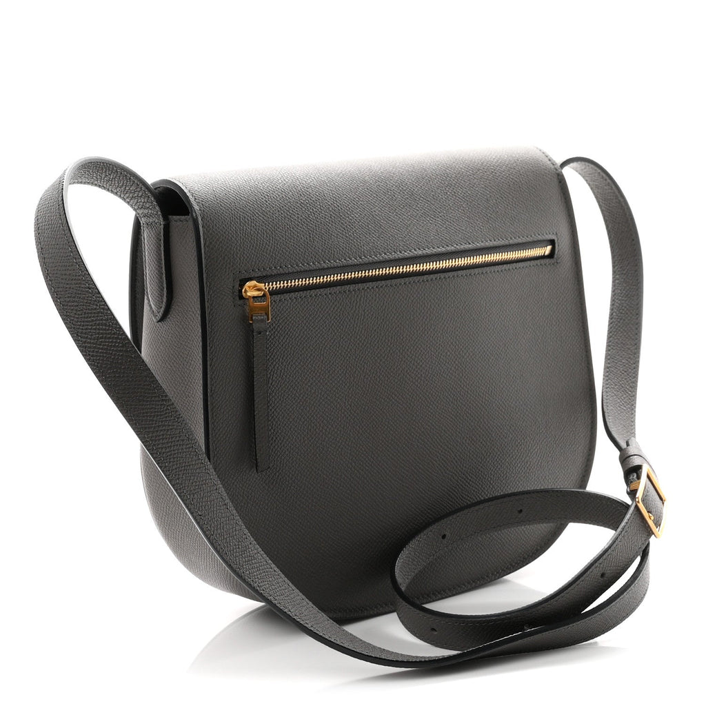 Celine Baby Grained Calfskin Medium Trotteur Grey