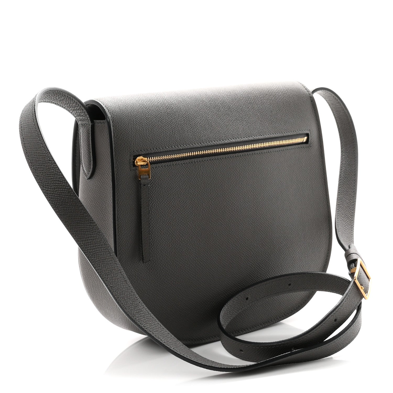 Celine Baby Grained Calfskin Medium Trotteur Grey