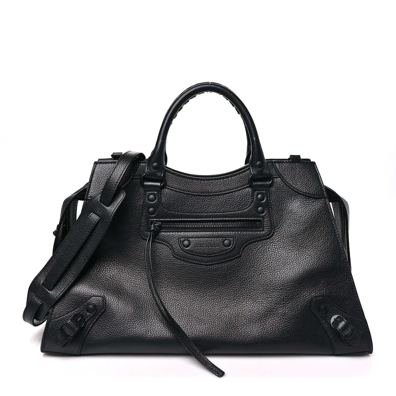 Balenciaga Grained Calfskin Neo Classic Black Hardware S City Black