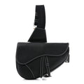 Dior Grained Calfskin Mens Saddle Bag Black