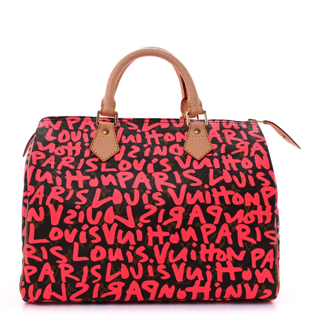 Louis Vuitton Monogram Graffiti Speedy 30 Fuchsia