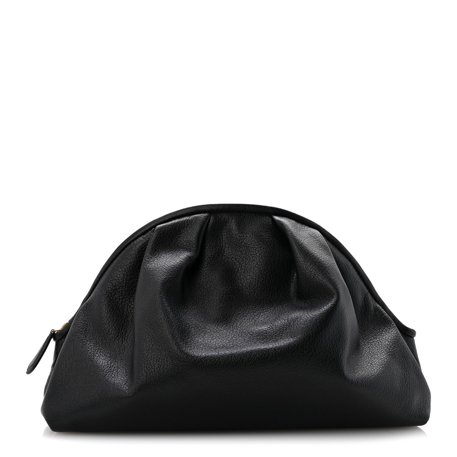 The Row Goatskin Charlotte Clutch Black