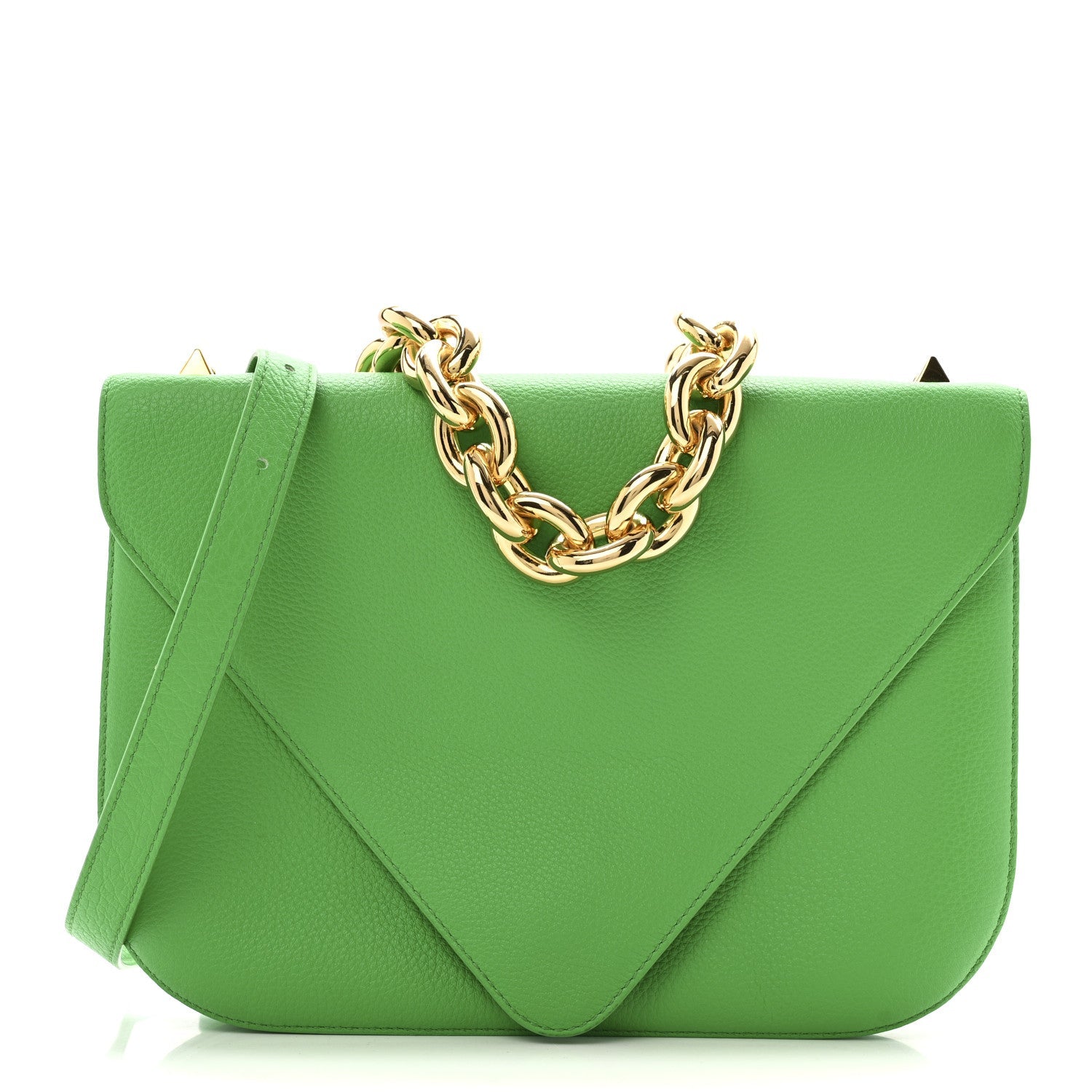 Bottega Veneta Calfskin Mount Envelope Bag Parakeet