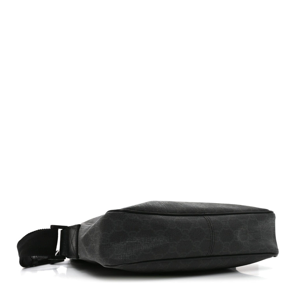 Gucci GG Supreme Monogram Messenger Bag Black Grey