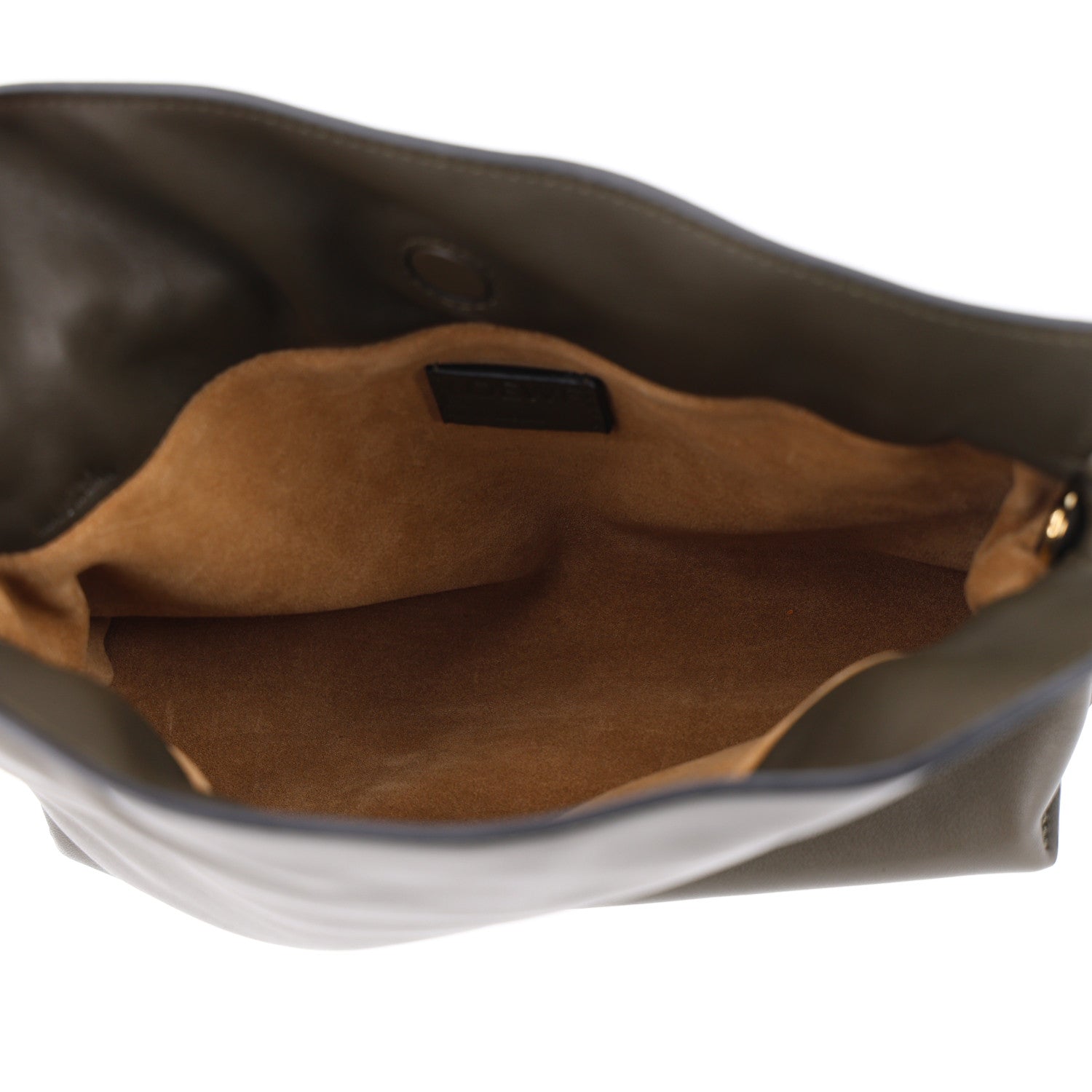 Loewe Calfskin Mini Flamenco Knot Clutch Dark Khaki