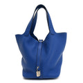 Hermès Taurillon Clemence Picotin Lock 22 MM Bleu Electrique