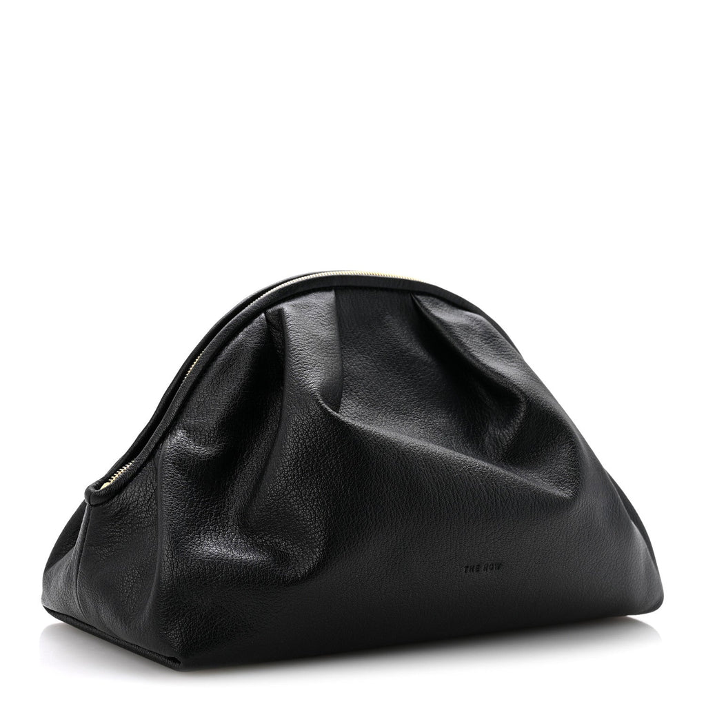 The Row Goatskin Charlotte Clutch Black