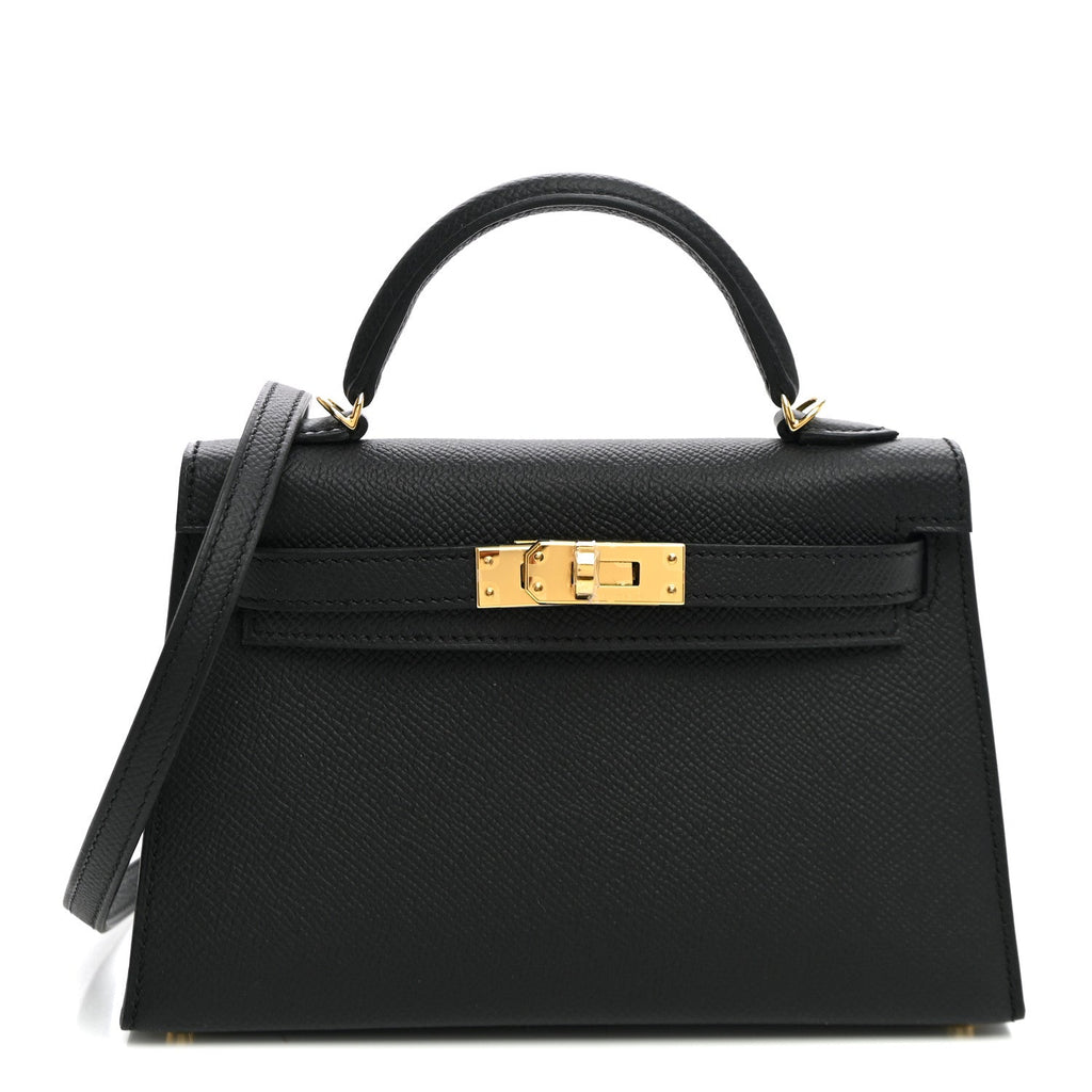 Hermès Epsom Mini Kelly Sellier 20 Black