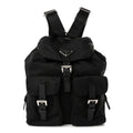 Prada Re-Nylon Vela Saffiano Small Backpack Black