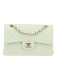 Chanel Caviar Quilted Small Double Flap Light Green