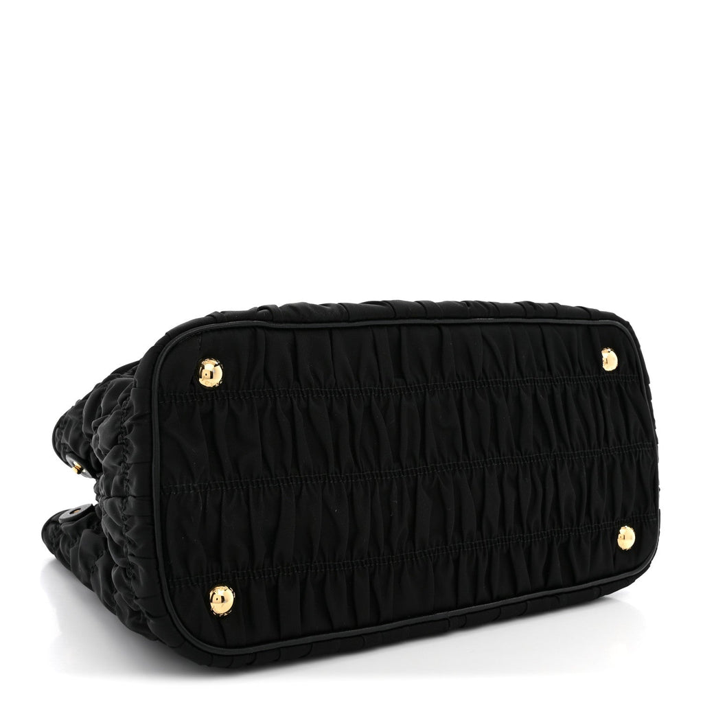 Prada Tessuto Nylon Gaufre Small Tote Black