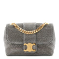 Celine Glitter Textile Mini Victoire Bag Gold