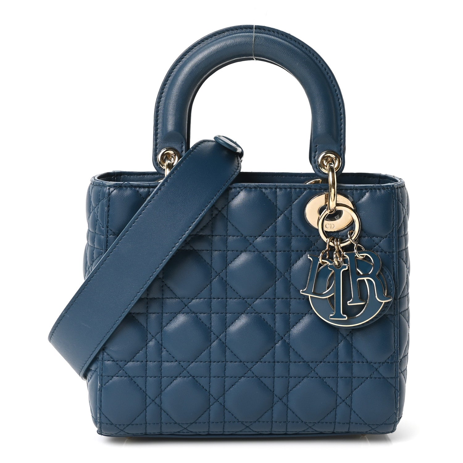 Dior Lambskin Cannage Small My ABCDior Lady Dior Deep Ocean