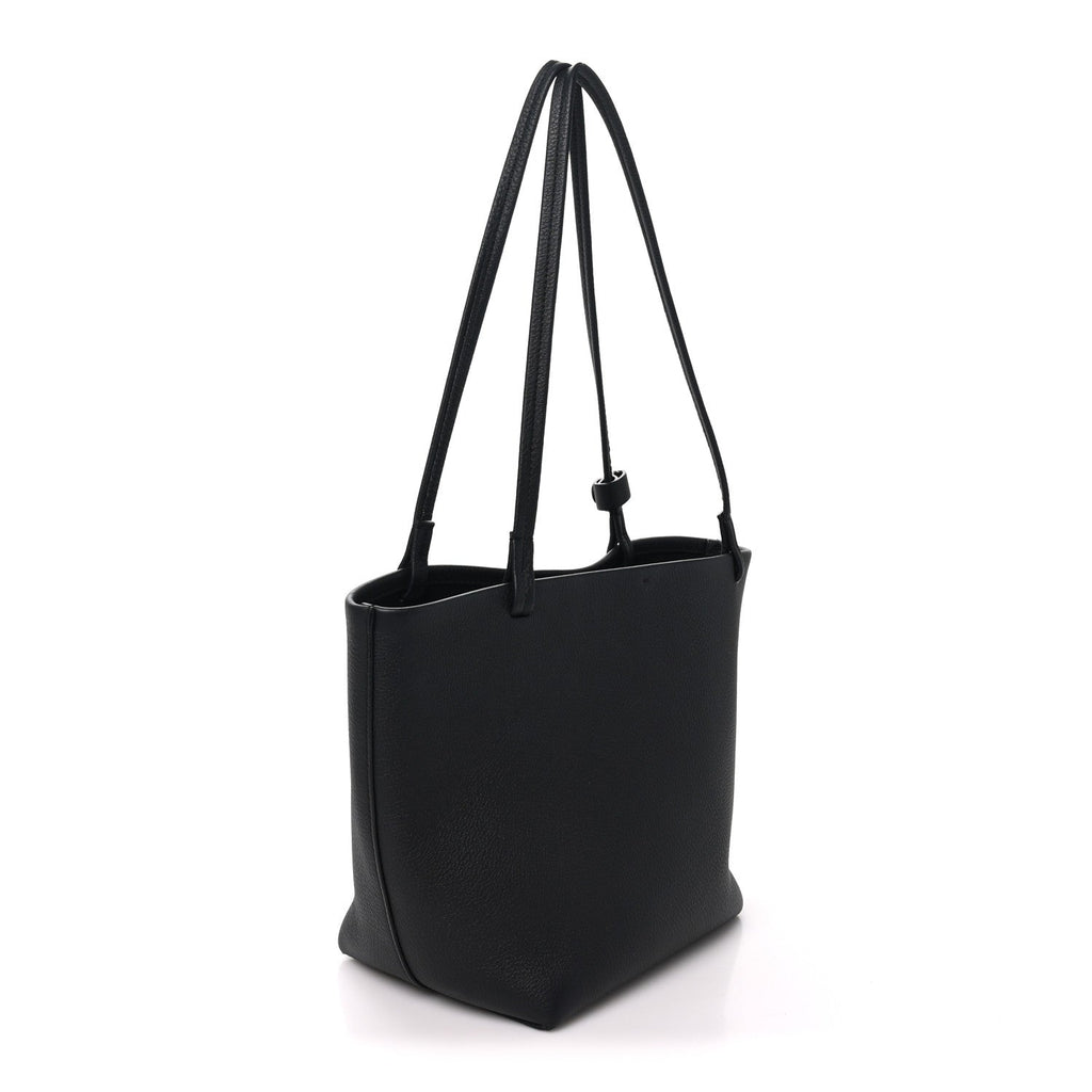 The Row Grained Calfskin Medium Park Tote Black