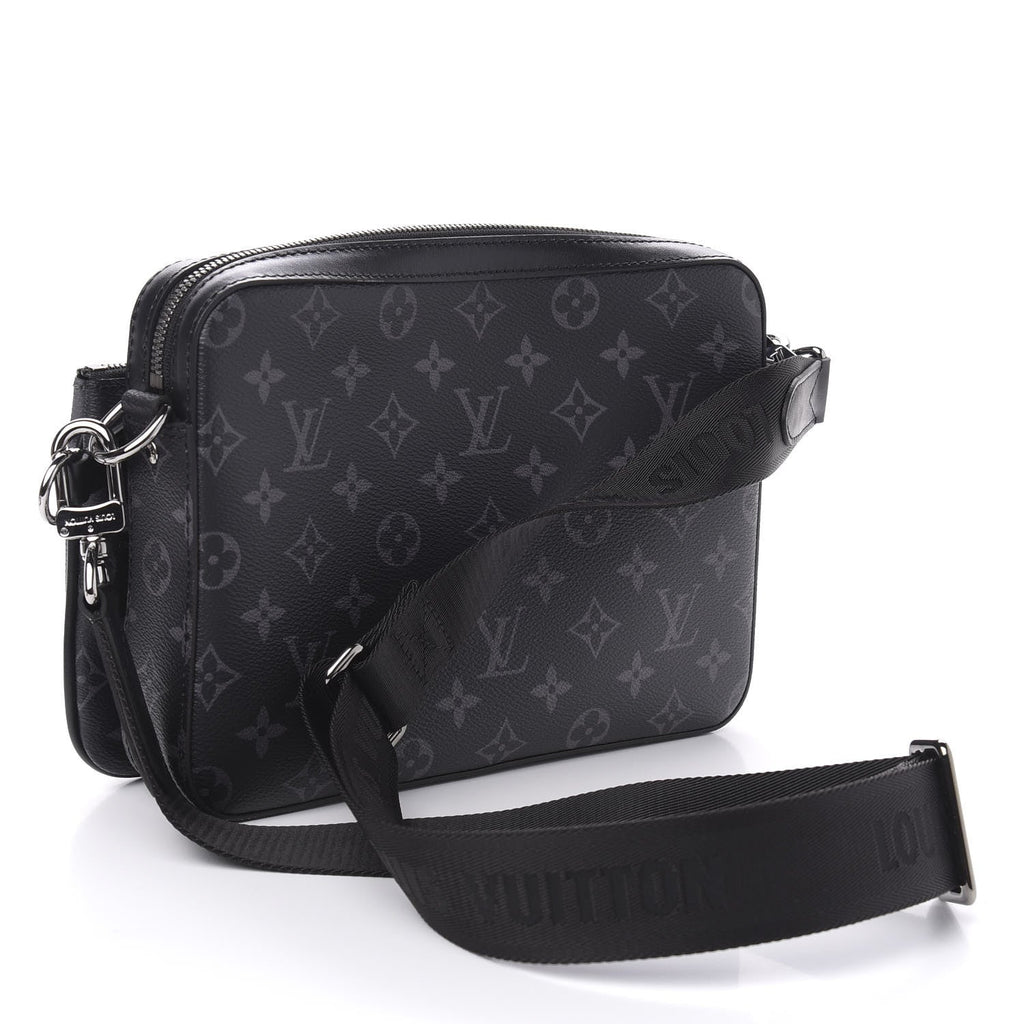 3/4 back view - Louis Vuitton Reverse Monogram Eclipse Trio Messenger