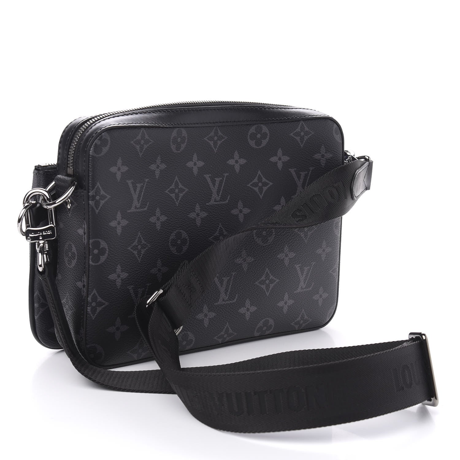 3/4 back view - Louis Vuitton Reverse Monogram Eclipse Trio Messenger