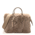 Faux Fur Mini The Year Of The Rabbit Tote Bag Beige