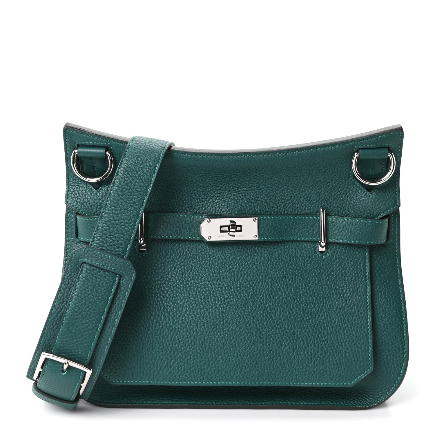 Hermès Taurillon Clemence Verso Jypsiere 31 Malachite Bleu Atoll