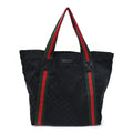 Gucci GG Monogram Medium Web Handle Vertical Tote Black