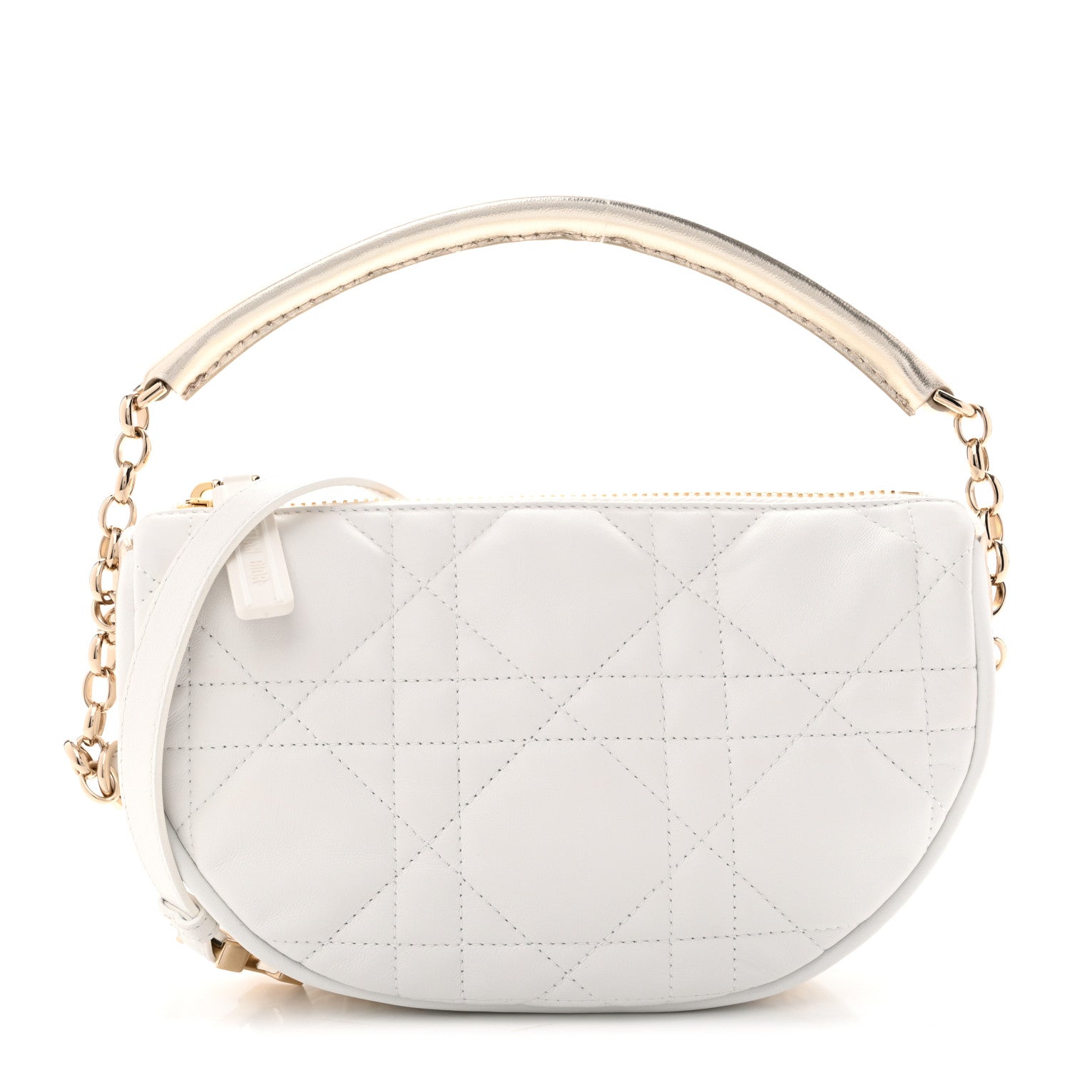 Dior Lambskin Cannage Small Dior Vibe Hobo Bag Latte