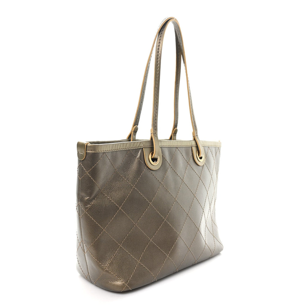 Chanel Grained Calfskin Large Shopping Fever Tote Gold