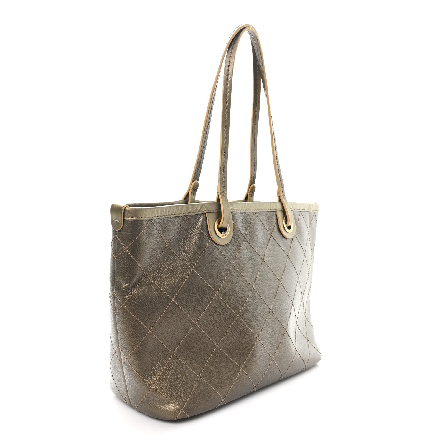 Chanel Grained Calfskin Large Shopping Fever Tote Gold