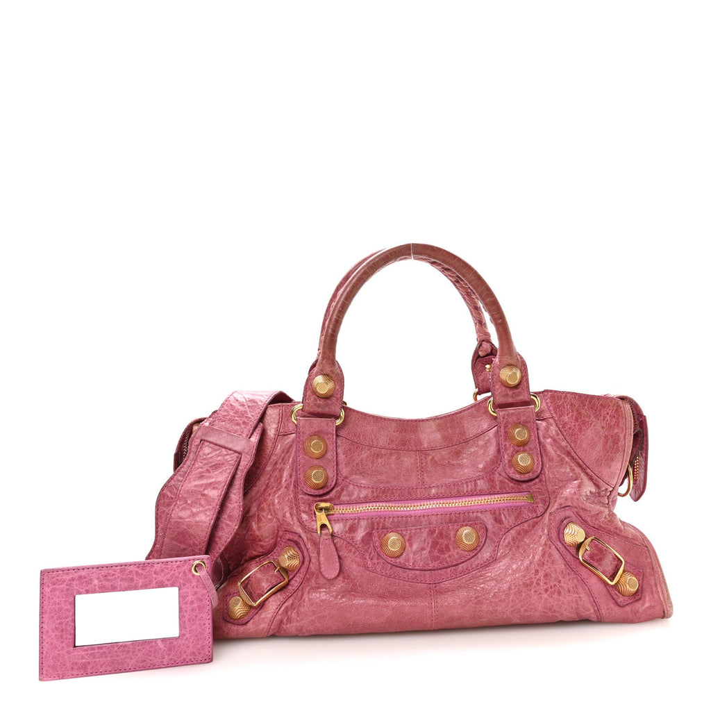 Balenciaga Agneau Giant 21 Gold Hardware Part Time Bubblegum