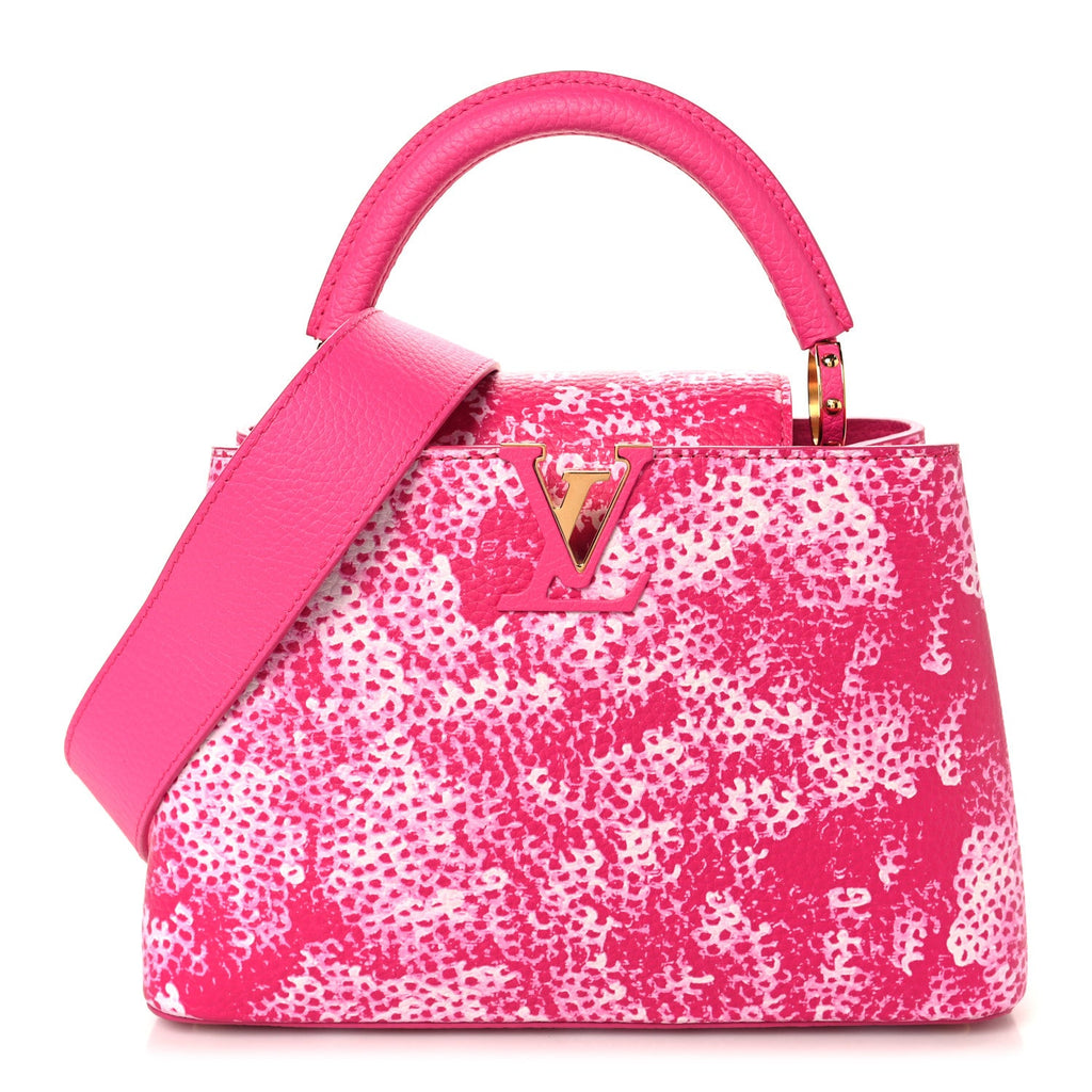 Louis Vuitton LV X YK Taurillon Infinity Net Capucines BB Fuchsia