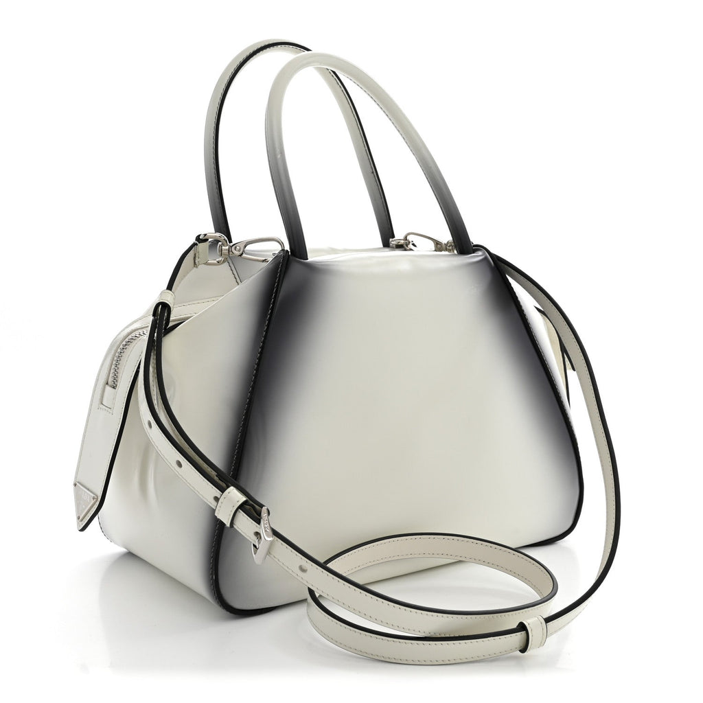 Prada Spazzolato Small Supernova Handbag White Sfumato