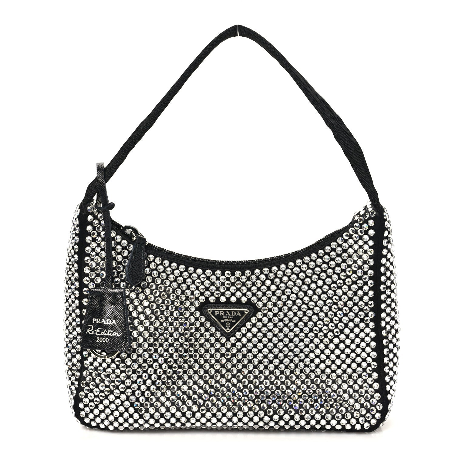 Prada Satin Crystal Mini Re-Edition 2000 Bag Cristal
