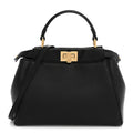 Fendi Nappa Mini Peekaboo Iconic Satchel Black