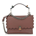 Fendi Vitello Liberty Scalloped Studded Kan I Shoulder Bag English Rose