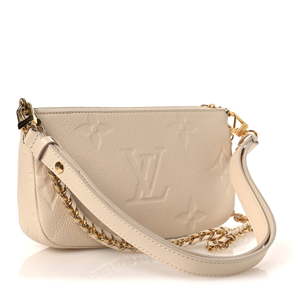 Louis Vuitton Empreinte Monogram Giant Multi Pochette Accessories Cream