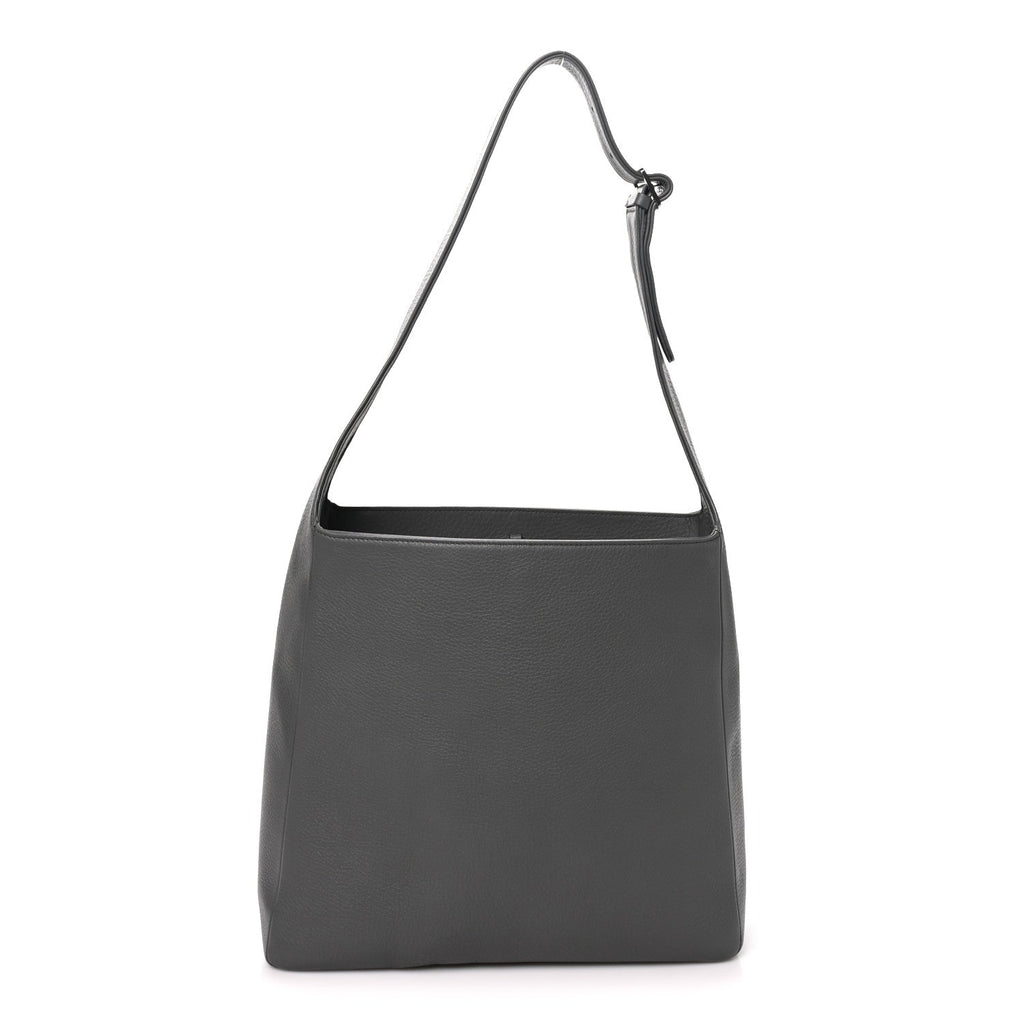 The Row Grained Calfskin Piper Hobo Charcoal