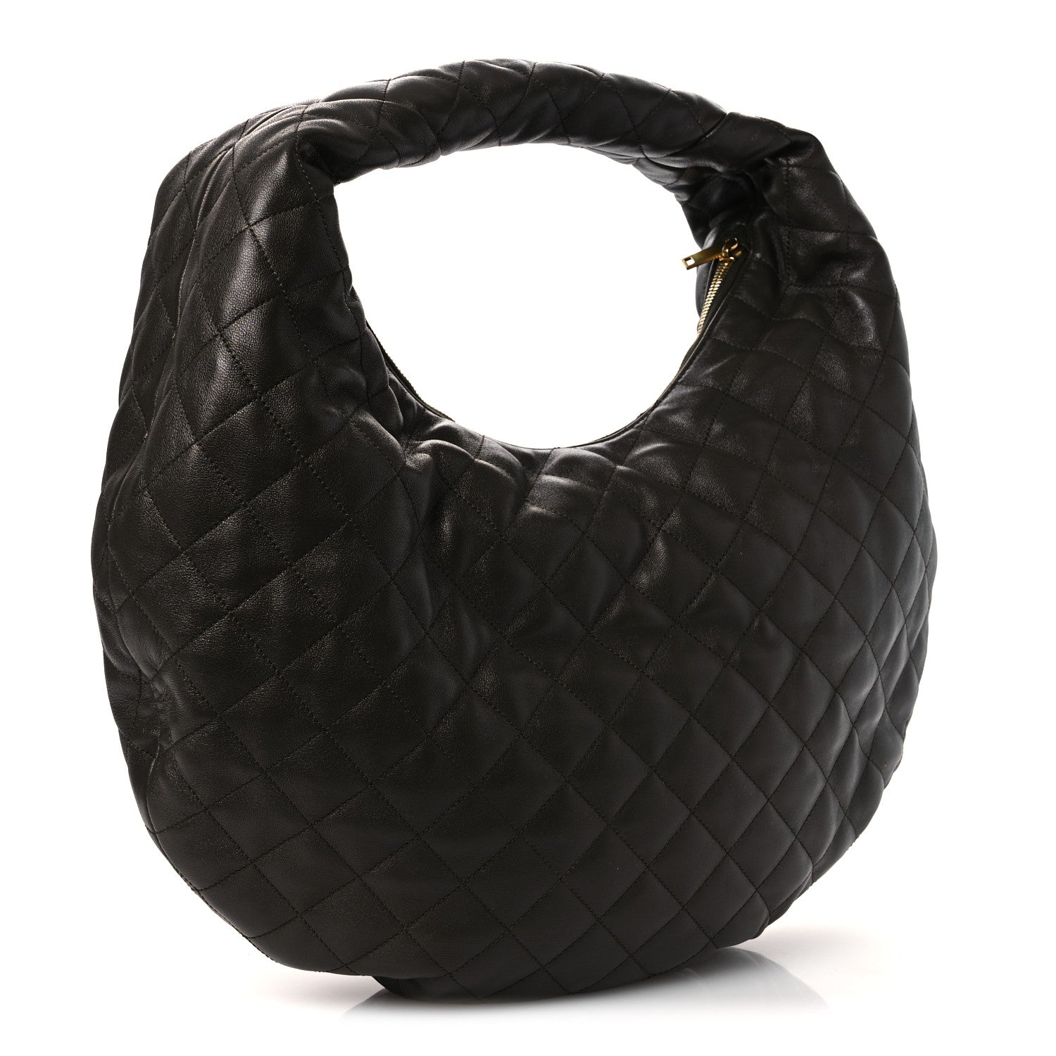 Saint Laurent Lambskin Quilted Maxi Icare Shopping Hobo Light Musk