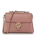 Gucci Dollar Calfskin Medium Interlocking G Top Handle Shoulder Bag Soft Pink
