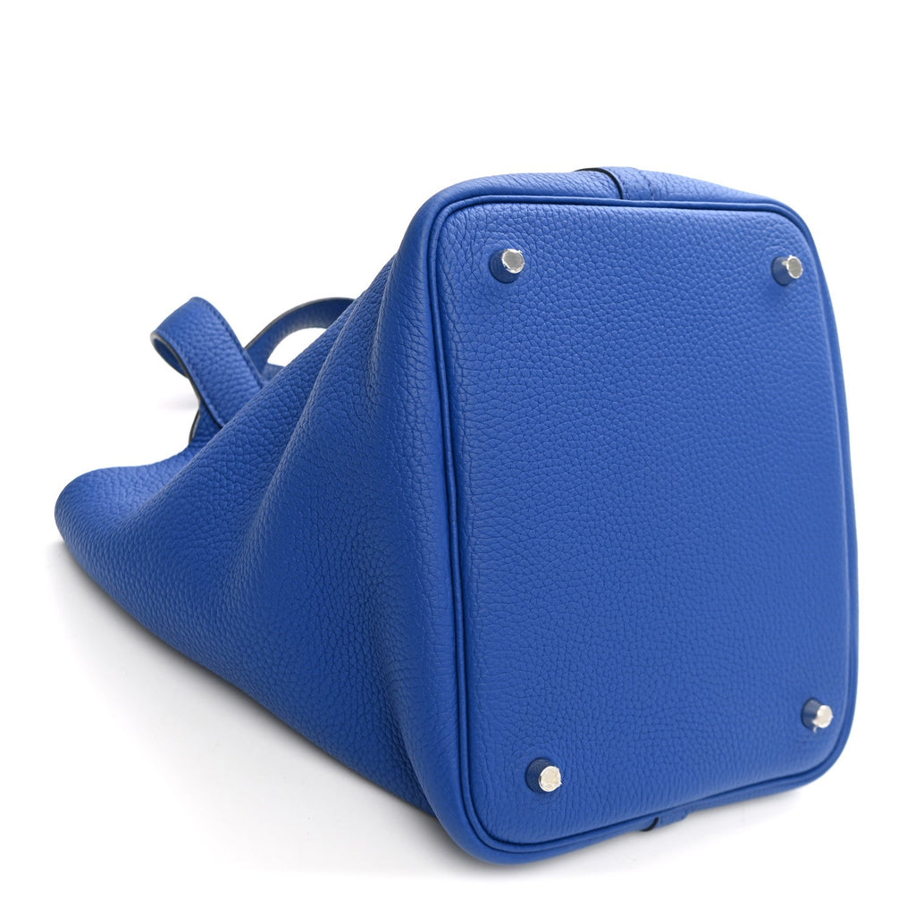 Hermès Taurillon Clemence Picotin Lock 22 MM Bleu Electrique