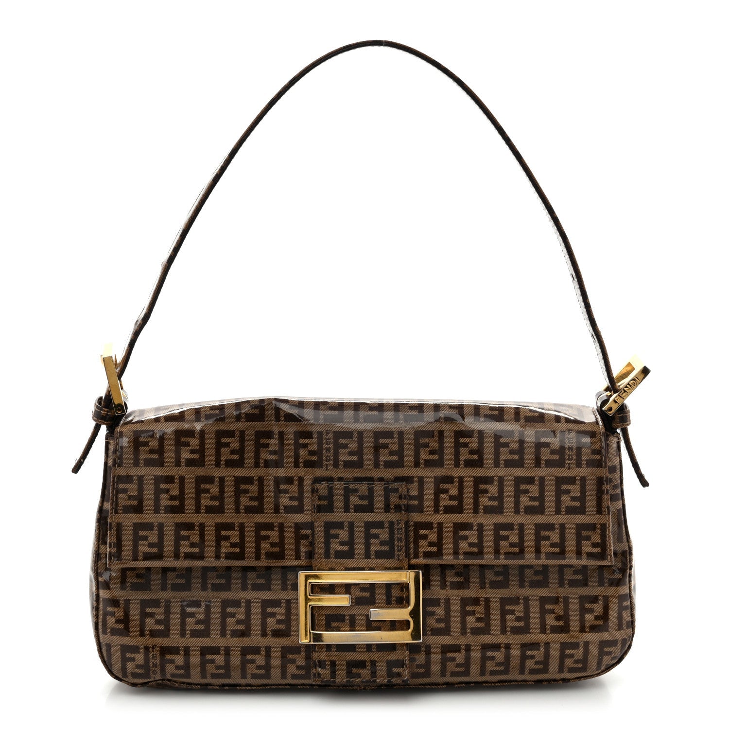 Fendi Vinyl Zucchino Baguette Tobacco