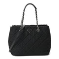 Prada Nylon Tessuto Impuntu Quilted Tote Black