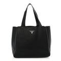 Prada Vitello Daino Soft Medium Dynamique Tote Black