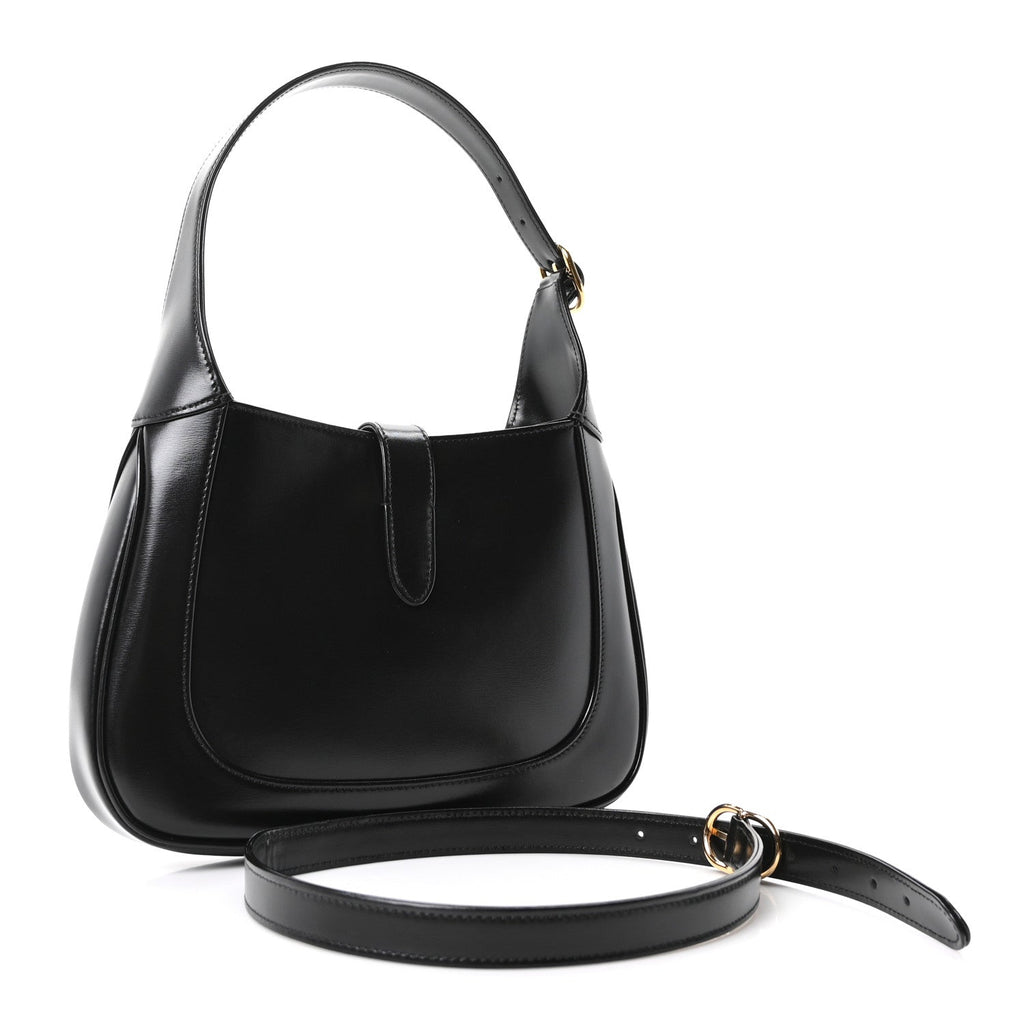 Gucci Boarded Dyana Lux Calfskin Small Jackie 1961 Hobo Black