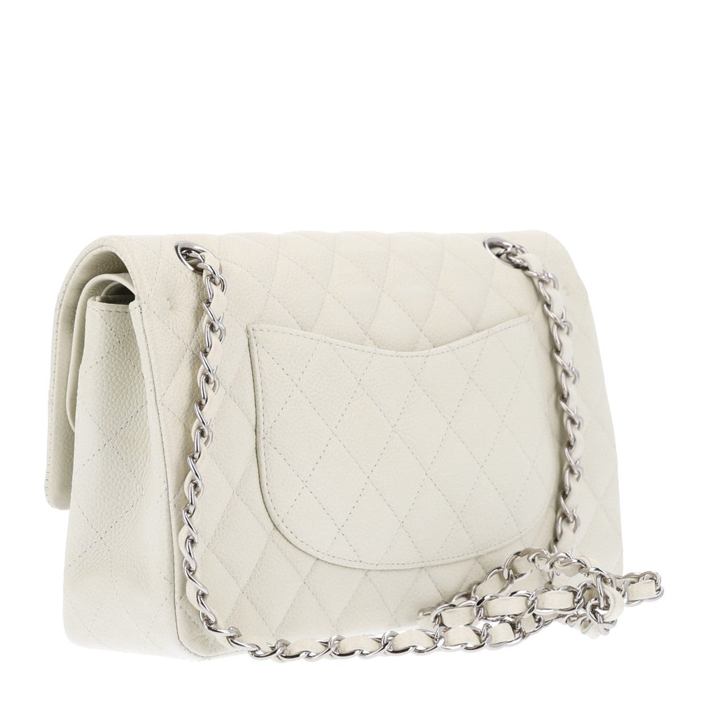 Chanel Caviar Quilted Medium Double Flap Light Green